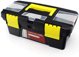 Dxent Multipurpose Hardware Storage Toolbox Organizer With Removable Tray For Hand Tool Kit Multi Colour (Only Box)