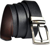 Kaezri Genuine Leather Black||Brown Belt For Men (Rev.Lc1.1)