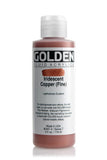 Fluid Acrylics by GOLDEN, Iridescent Copper (Fine), 4 fl. oz. Bottle, Professional Acrylic Paint, Opaque