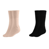 Mukhaksh (Pack Of 1+1= 2 Pairs = 4 Socks Moja Jurab Men Winter Woolen Warm Beige + Black Calf Crew Length Socks Moja Jurab