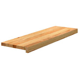 vidaXL Stair Tread Set of 8 Light brown Solid oak wood