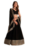 Fashion Basket Georgette Black Lehenga Choli Set For Women's