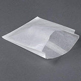 Royal7 Plain 6 x 7 x 3/4 Glassine Wet Wax Paper Sandwich Bags, Food Grade Grease Resistant Wax Gusseted Bag (200 Count)
