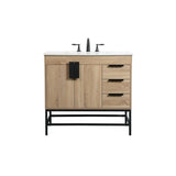 Elegant Decor Indoor Modern Under Sink Bathroom Fixtures Storage Organizer Cabinet 48 Inch Single Bathroom Vanity - Green With B