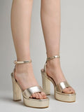 Shoetopia Women'S Heeled Sandal-3 Kids Uk (Cake-Golden)-Eu36,Gold,3,B0D14CKV8G