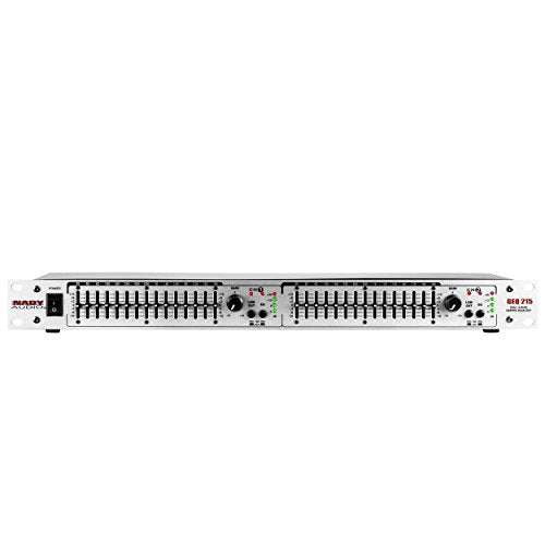 Nady Geq-215 Graphic Equalizer, 2-Channel 15 Frequency Bands Of Eq, Fits In A 19Single Rack Space, Balanced Xlr And 1/4T