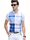 Eyebogler Regular Printed T-Shirt For Men(Xxl-Ct1-T344Hs-Whsb) White Sky Blue