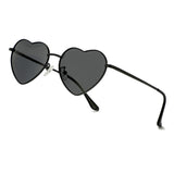 JOVAKIT Polarized Heart Sunglasses for Women Fashion Lovely Style Metal Frame UV400 Protection Lens (Blackgrey)