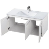 Elegant Decor Rasina 40 Single Porcelain Top Floating Bathroom Vanity In White
