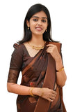Flosive Womens Present Banarasi Soft Lichi Silk Saree Beautiful Jacquard Rich Pallu Design Work Zari Woven Kanjivaram Silk Style