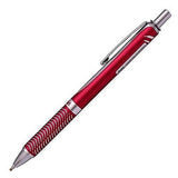 PENTEL EnerGel Alloy Retractable Liquid Gel Pen, Red Barrel, Black Ink, 1 pack (BL407BA)