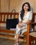 Anni Designer Women'S Rayon Viscose Straight Printed Kurta With Pant (Kulam Cream-Vks01_Xxl_Cream_Xx-Large),Cream,2XL,Rayon,Regular,