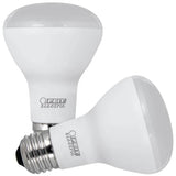Feit Electric R20DM/10KLED/2 7.5 Watt E26 R20 Soft White LED Dimmable Light Bulb 2 Pack