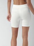 KYDA Women's Anti Bacterial Cycling Shorts Under Skirt Biker Shorts High Waist Stretchable Yoga Shorts & Gym Workout Skin Fit Shorties(White_S),White