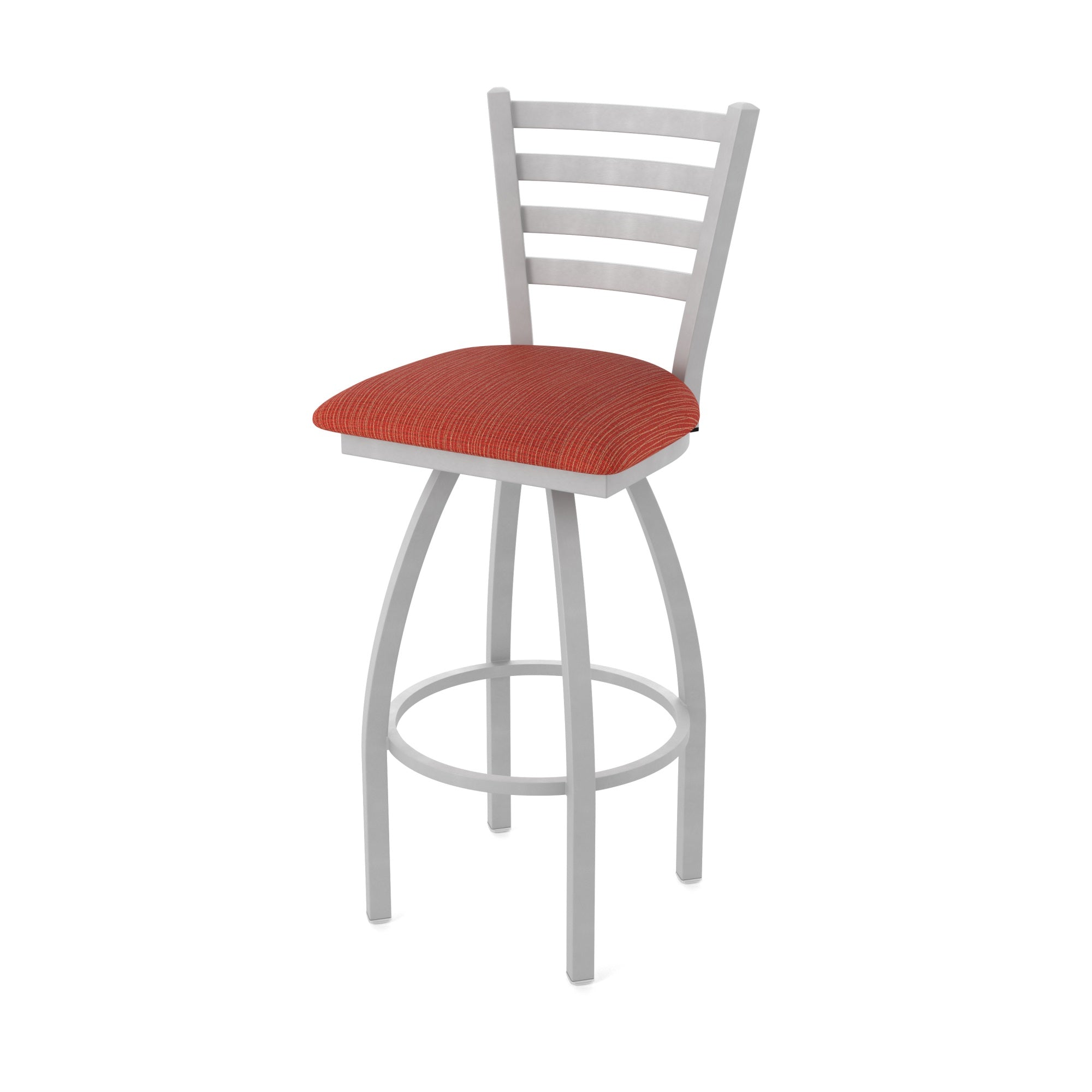 410 Jackie 25 Swivel Counter Stool With Anodized Nickel Finish And Graph Poppy Seat