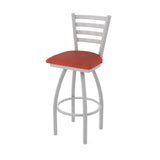 410 Jackie 25 Swivel Counter Stool With Anodized Nickel Finish And Graph Poppy Seat