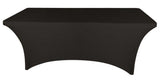Banquet Tables Pro 6 ft Black Stretch Tight Fit Spandex Rectangular Folding Tablecover for 30Wx72Lx30H Folding Patio Tables, Ban
