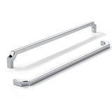 khtumeware 2-Pack 12 Inch Square Polished Chrome Cabinet Pulls, Solid Zinc Alloy Heavy-Duty Handles for Kitchen/Bathroom Cabinet