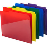 Smead Color Folders, Poly, Slash Pockets,115/8x91/2,30/BX, AST