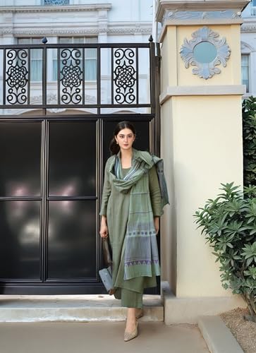 Anni Designer Women'S Rayon Blend Solid Straight Kurta With Pant & Dupatta (Raja Saab Green-Vks04_4Xl_Green_Xxxx-Large),Green,4XL,Rayon Blend,Classic,