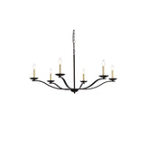 Living District Trey 6-Light Mid-Century Metal Pendant In Black Finish