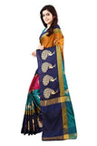 Greciilooks Womens Cotton Womens Banarasi Cotton Silk Saree For Women (Multicolour)