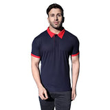 Dhruvi Trendz Mens Polycotton Casual Men T-Shirt Regular Fit Western (Dupli-Dt-Mt-1010_Navy Blue_M)