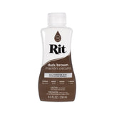 Rit Dye - 8 Oz. Liquid Fabric Dye for Clothing, D cor, and Crafts - Dark Brown (1 Pack)