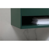 Elegant Decor Roman 40 Aluminum Alloy Mdf Single Bathroom Vanity In Green