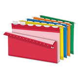 Esselte ReadyTab 2 Capacity Reinforced Hanging File Folders, Legal, Assorted, 20/Box