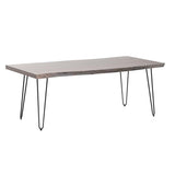 Jofran Nature'S Edge 50 Modern Solid Wood Live Edge Coffee Table, Slate
