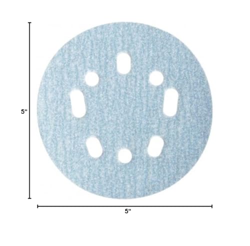 Norton ProSand 5 in. Ceramic Blend Hook and Loop 5 and 8 Hole UVH Finishing Disc 320 Grit Extra Fine