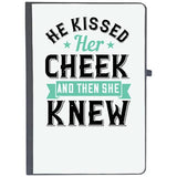 Udnag Ruled Notebook Diary Couple | He Kissed Her Cheek And Then She Knew, [A5 80Pages 80Gsm]
