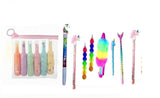 Eclet 14 Pcs Combo Unicorn Magical Stationery Set with Pencils, Highlighters and Glitter Pens for Kids, Cute School Writing Draw