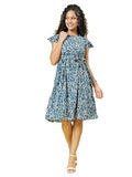 Oomph! Women'S Western & Fusion Wear Western Dresses For Women Blue - Md802,Teal Blue,Teal Blue,M