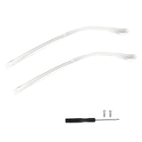 UPIONIC Glasses Replacement Temple, TR90 Eyeglass Arms Legs,Glasses Repair Kit with Screws,Screwdriver,Flat tooth, Transparent