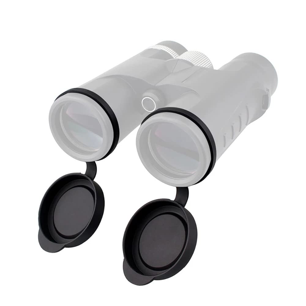 10x42 Optics Binocular Caps, Objective Lens Caps Rubber Waterproof Binoculars Protective Covers for Compact Binoculars