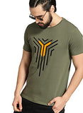 Adro Graphic Design Mens Cotton Printed T-Shirts (R22-M-Lnl-Ol_Olive_2Xl)