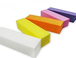 12PCS Colofull Square Nail File Sponge Art Buffer Buffing Polishing Manicure Polisher Pedicure Nail Tool Kit Set Sanding Block G