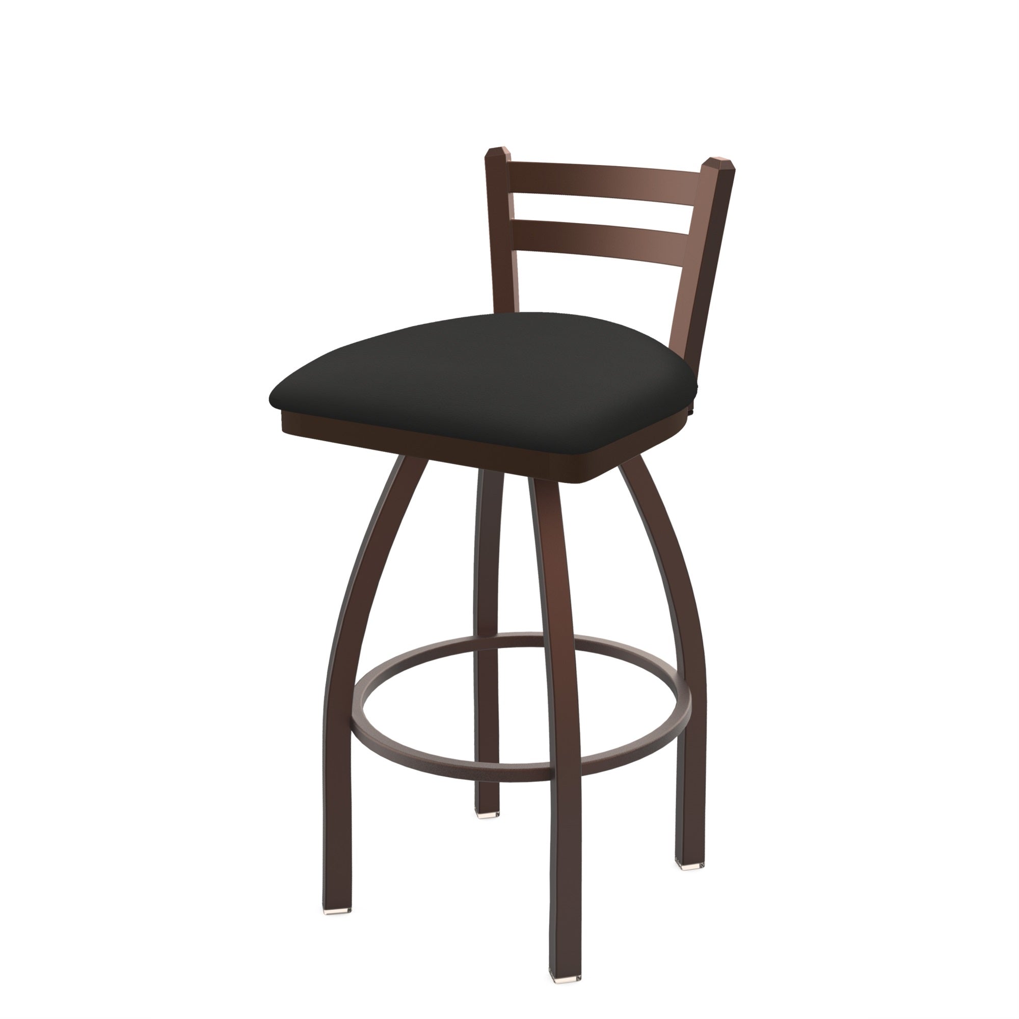 411 Jackie 25 Low Back Swivel Counter Stool With Bronze Finish And Canter Iron Seat