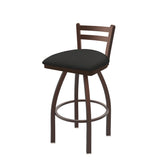 411 Jackie 25 Low Back Swivel Counter Stool With Bronze Finish And Canter Iron Seat