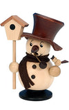 Alexander Taron Importer 35-616 Christian Ulbricht Incense Burner-Snowman With Birdhouse (Natural) -4' H X 3.25' W X 2.5' D, Brown