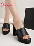 Shoetopia Women'S Heeled Sandal-2 Kids Uk (Girls-Silk-Black)-Eu35,Black,2,B0D4VPT61R