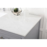Elegant Decor Sinclaire 60 Aluminum Alloy & Mdf Single Bathroom Vanity In Gray
