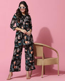Toplot Co-Ord Set For Women (Collar-Pair-5134-Black-M),Black,,B0CPV3CTPQ