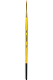 Youva Wood Navneet Brush Synthetic Round 00 (Pack Of 10) Set Of 10 Yellow