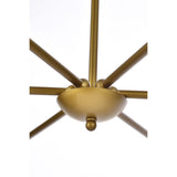 Living District Indoor Modern Home Decorative Bright Ceiling Cohen 30 Inch Pendant In Black And Brass