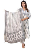 Leriya Fashion Women's Rayon Regular Kurta Set with Dupatta (LF-K2757&P179&D117_White