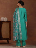 Libas Women'S Silk Blend Kurta Set (36922 Blue S