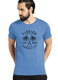 Adro Florida Paradise Life Mens Printed T-Shirt (L, Sky Blue)